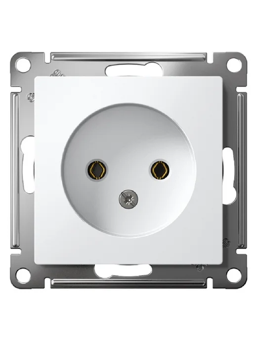Systeme Electric Розетка с заземлением белая матовая Лотос, белый, фото 4