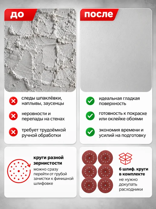 Жираф шлифмашина с подсветкой для стен и потолков, вариант, фото 5