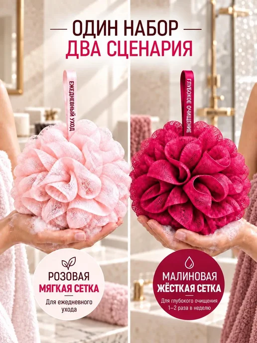 Мочалки для ежедневного ухода за телом, вариант, фото 2