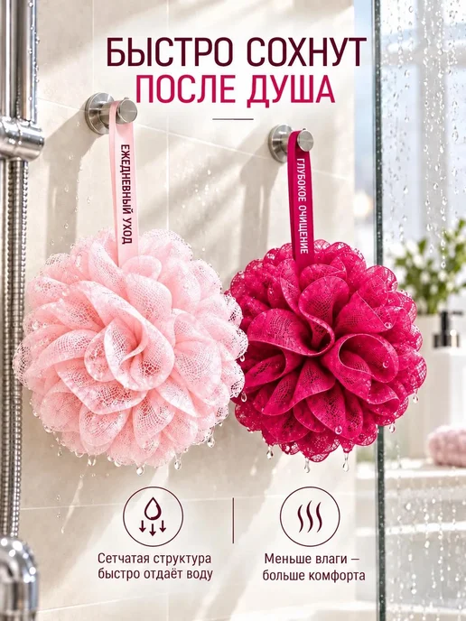Мочалки для ежедневного ухода за телом, вариант, фото 5