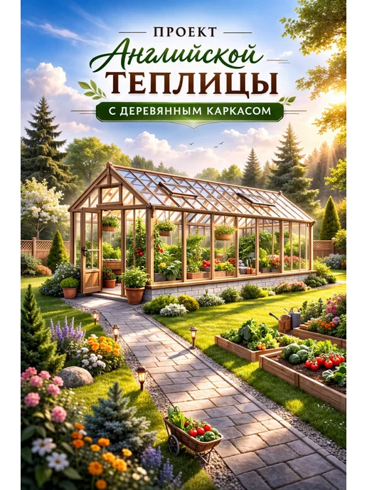 Проект теплицы с деревянным каркасом 6х3м на бумаге, 3 м