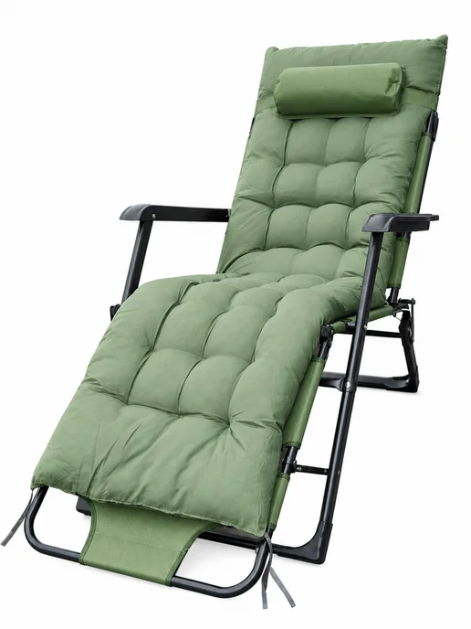 ArmStore-lux Кресло шезлонг с матрасом складной CW-1808-3, зеленый, фото 2