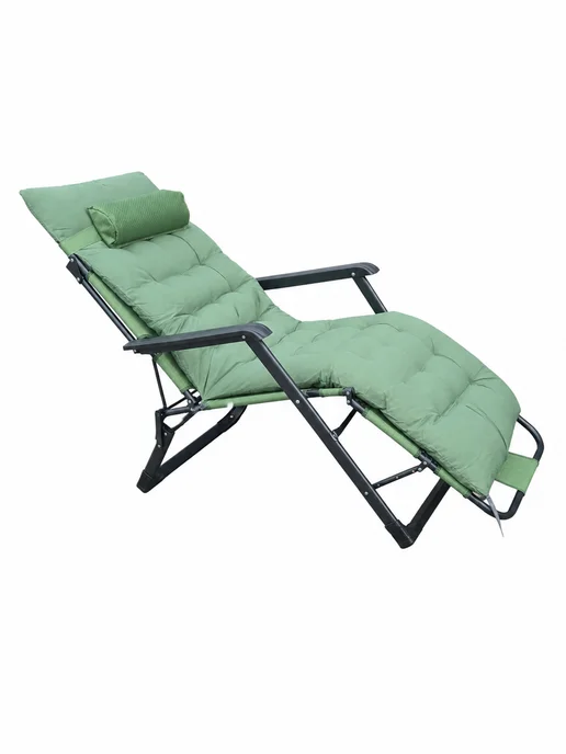 ArmStore-lux Кресло шезлонг с матрасом складной CW-1808-3, зеленый, фото 3
