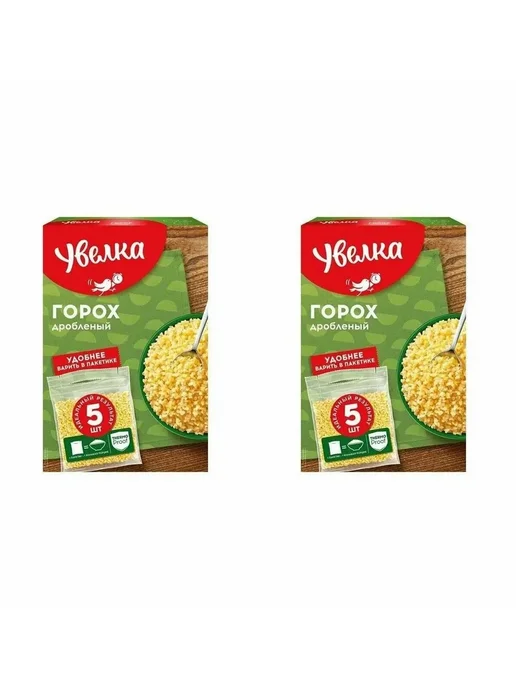 Увелка Горох 3 пачки по 400 грамм дробленый для варки, 2 шт, фото 2