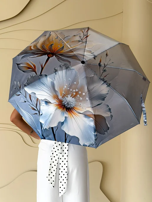 City Umbrella Зонт автомат антиветер складной, голубой, фото 5