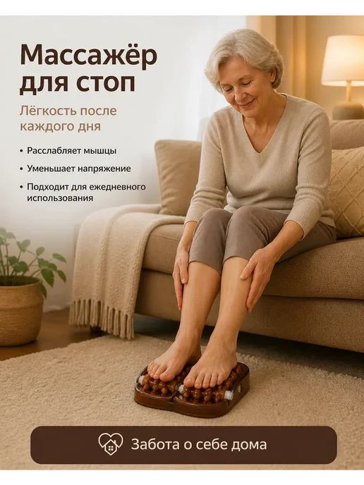 ами88 Массажер для ног и ступней роликовый счеты, зеленый, фото 2