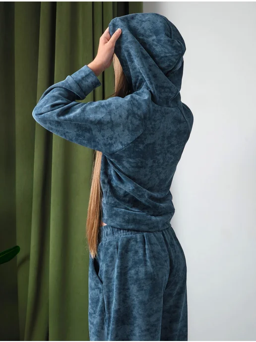 DANA STYLE Костюм спортивный варенка подростковый без начеса, голубой, фото 2