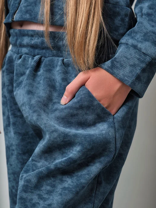 DANA STYLE Костюм спортивный варенка подростковый без начеса, голубой, фото 6