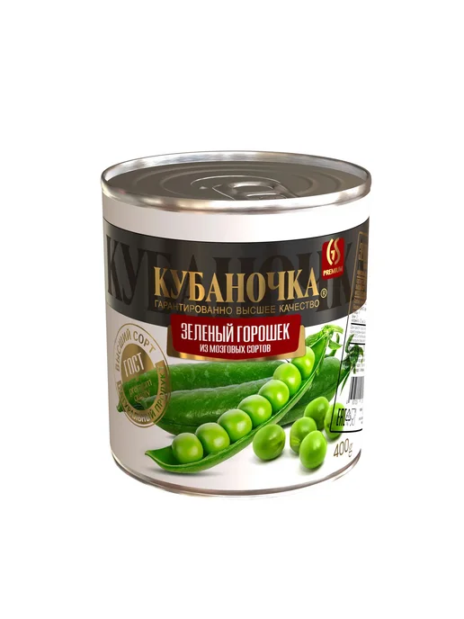 Кубаночка Горошек зеленый, 400г х2шт, 400 г, 2 шт, фото 2