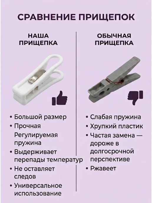 Родные пенаты Прищепки бельевые прочные уличные, белый, фото 3
