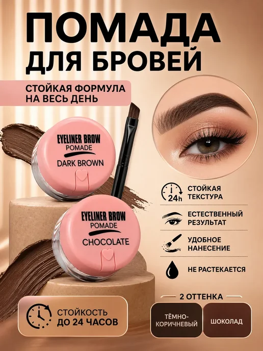 бемин Гелевая помадка для бровей и глаз, коричневый