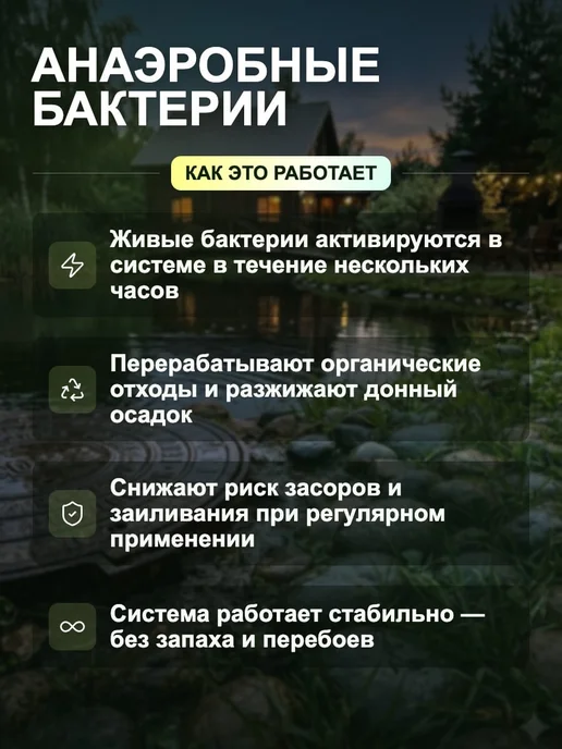 РИТМАКС Анаэробные бактерии для септика 1 литр, 1 л, фото 3