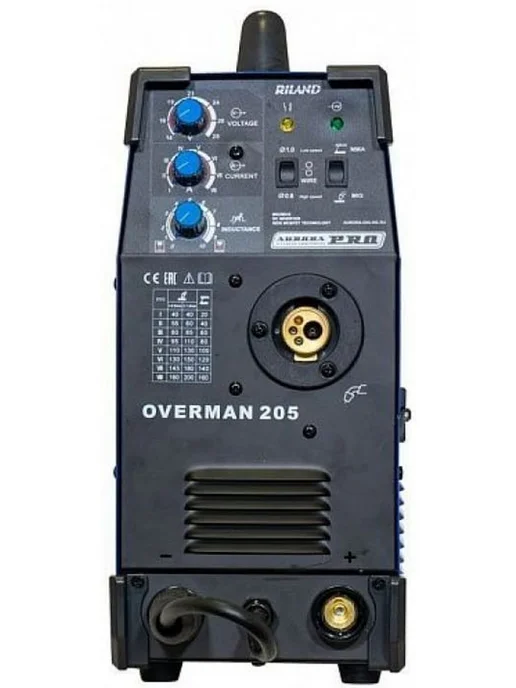 Aurora Сварочный аппарат полуавтомат OVERMAN 205 MIG-MAG ММА 7.7кВт, вариант, фото 3