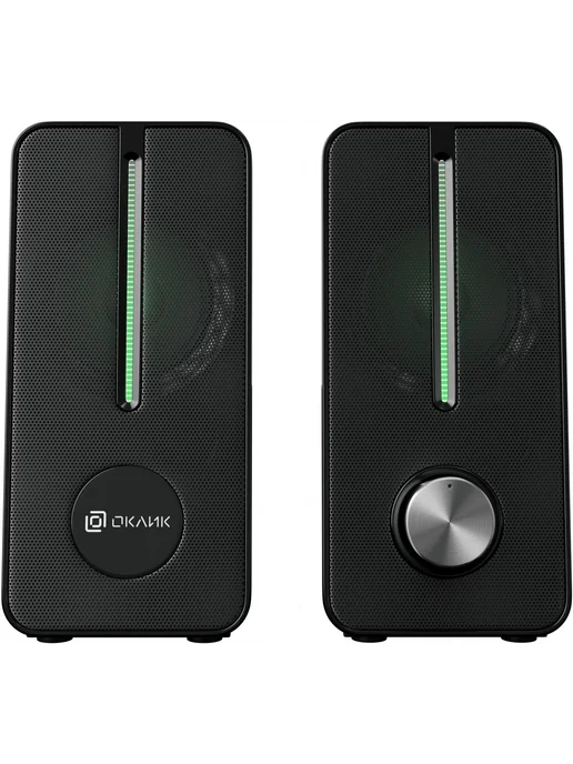 OKLICK Колонки компьютерные OK-120U 2.0 черный 6Вт, 6 Вт, фото 2