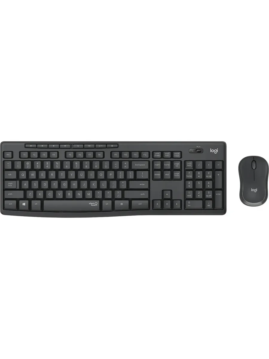 LOGITECH Комплект клавиатуры и мыши MK295 клав черный мышь черный
