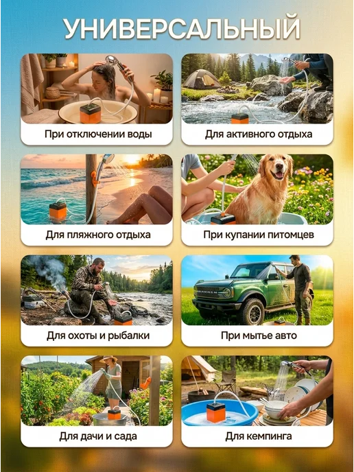 MIURO Душ портативный походный для дачи, вариант, фото 3