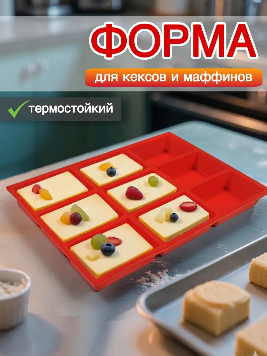 Силиконовая форма для запекания и выпечки прямоугольный