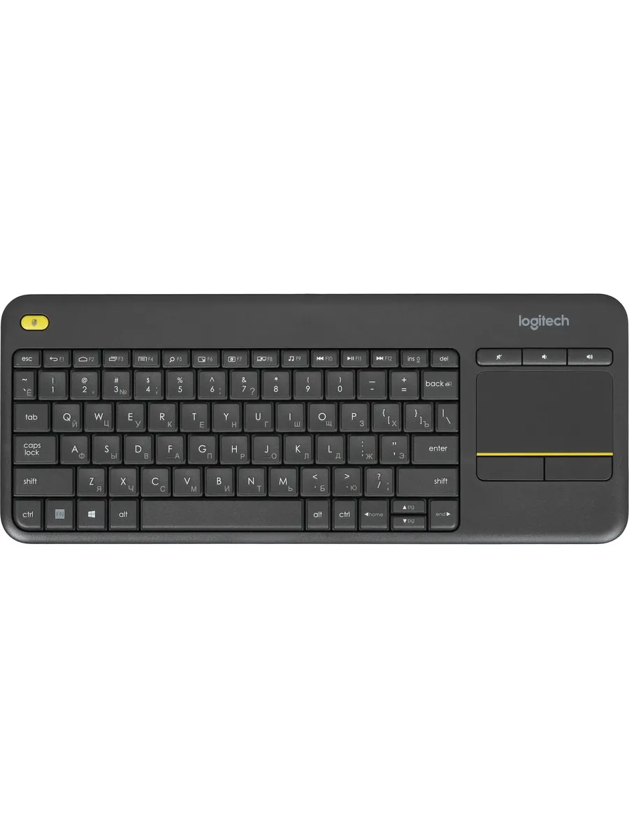 LOGITECH Клавиатура беспроводная K400 Plus черный USB Multimedia