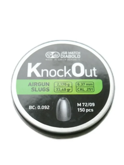 jsb Пули для пневматики Knock Out Slugs 6,37мм 2,17г 150шт, 2,17 г, 150 шт, фото 8