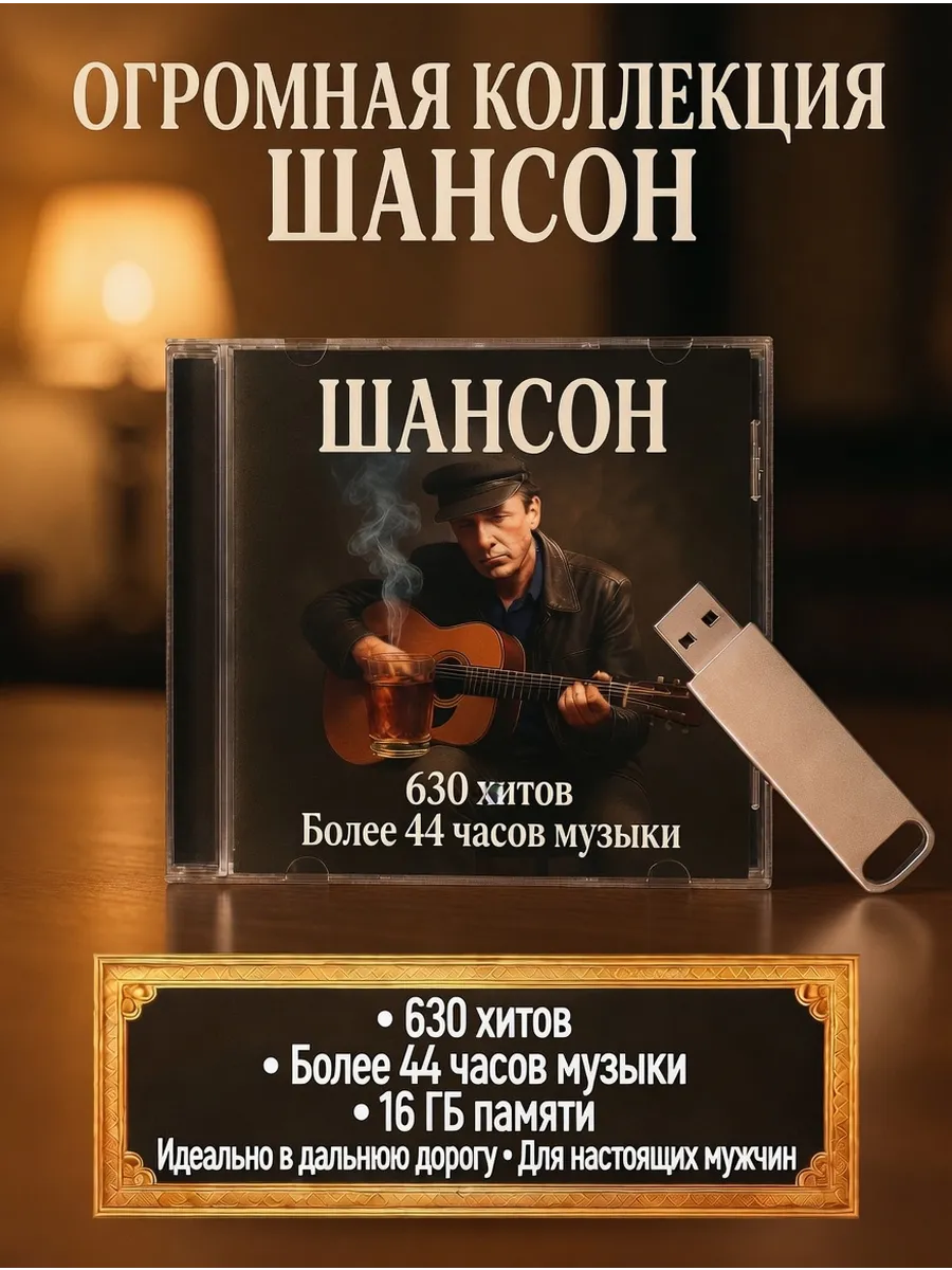 Шансон Коллекция! Cборник русского шансона на USB флешке