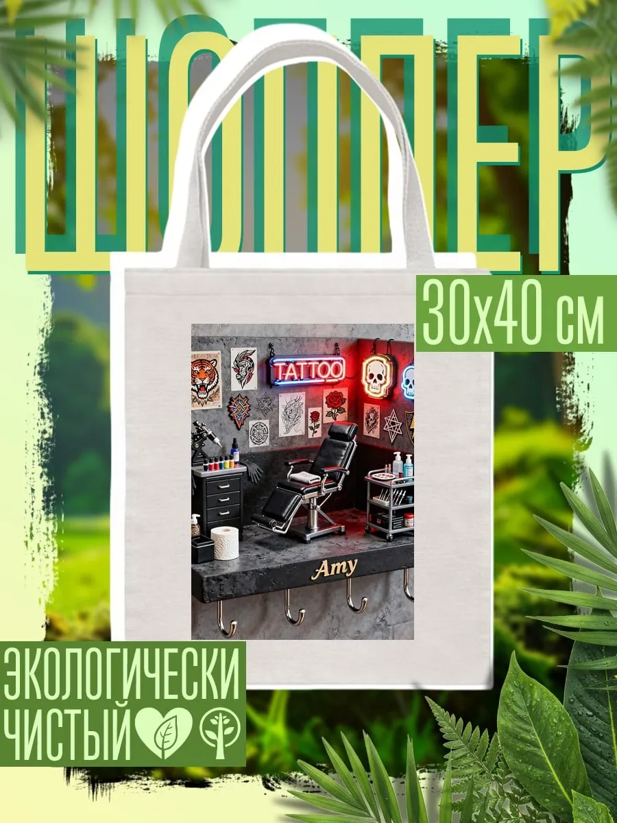 Сумка шоппер Интерьер тату салона