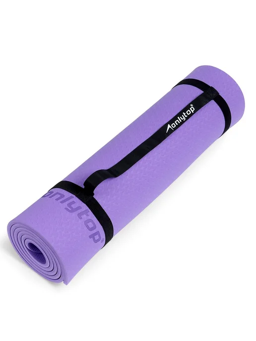 onlytop Фиолетовый коврик для фитнеса и йоги 183х61х0.8 см, 61x0.8 см, фото 3