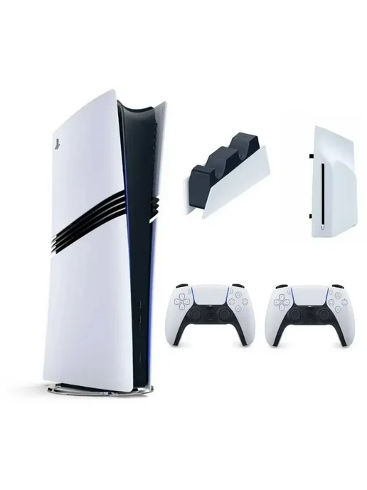 SONY Игровая приставка Ps5 PRO без дисковода 2 джойстика, с дисководом джойстика, фото 2