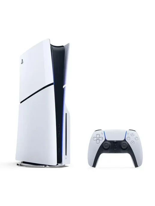 SONY Игровая приставка Ps5 Slim 1 джойстик с дисководом, белый, фото 2