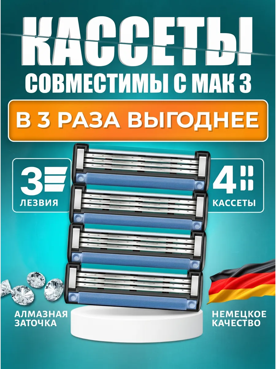 Кассеты для бритья 4 шт