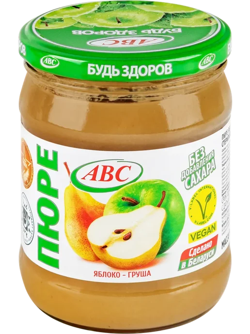 Пюре фруктовое ABC Будь здоров Яблоко-груша, без сахара, вариант, фото 3