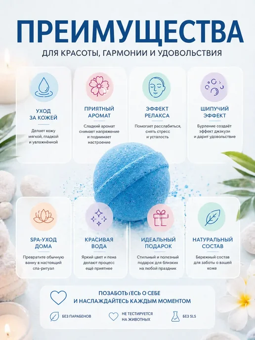 ЗА26 Бомбочка для ванны бурлящая ароматом сладкого леденца, вариант, фото 3