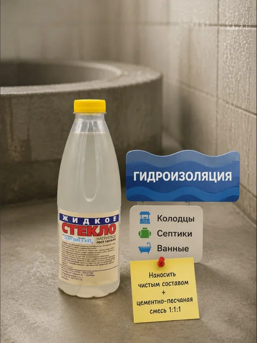 Жидкое стекло натриевое добавка для бетона гидроизоляция, белый, фото 3