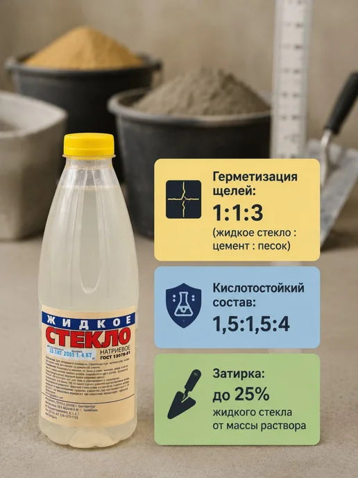 Жидкое стекло натриевое добавка для бетона гидроизоляция, белый, фото 7