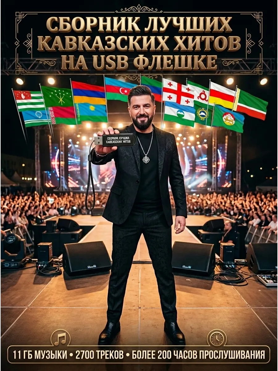 Сборник лучших КАВКАЗСКИХ ХИТОВ на USB флешке