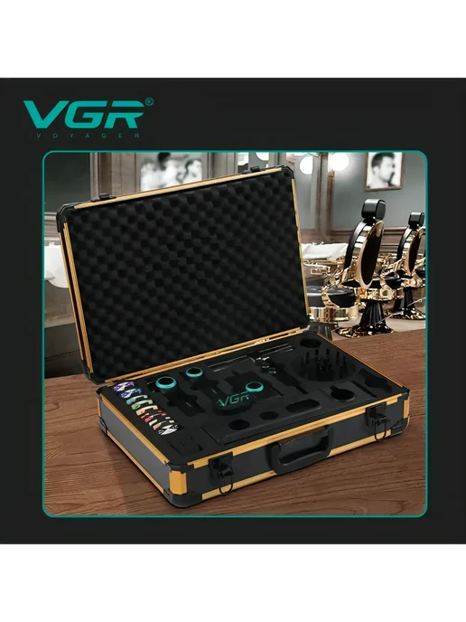 VGR Набор для Стрижки Профессиональный, черный, фото 8
