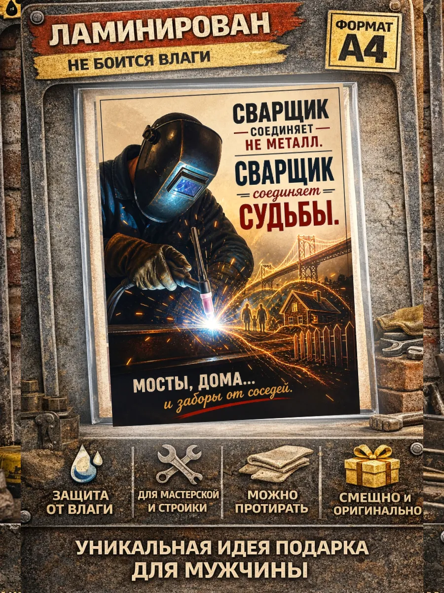 Постер для сварщика ( Искры)