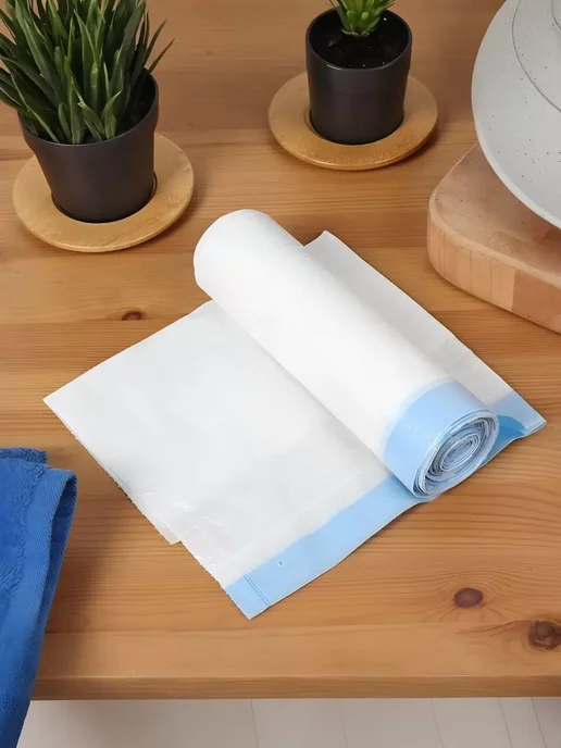Bossclean Пакеты для мусора 35 л с завязками особопрочные, 40 шт, 35 л, 40 шт, фото 2