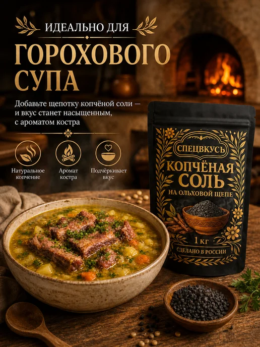 Спецвкусъ Копчёная соль на Ольхе пищевая 150 г, 1 кг, фото 3