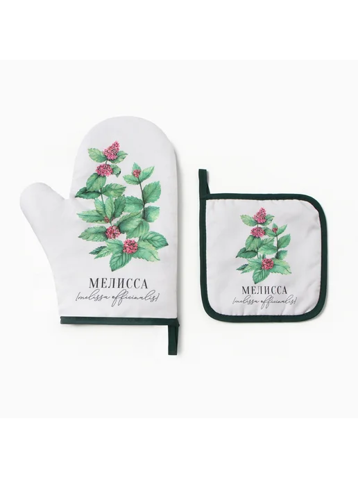 Доляна Кухонный набор «Мелисса» варежка-прихватка 20×27 см, 20x27 см, фото 2