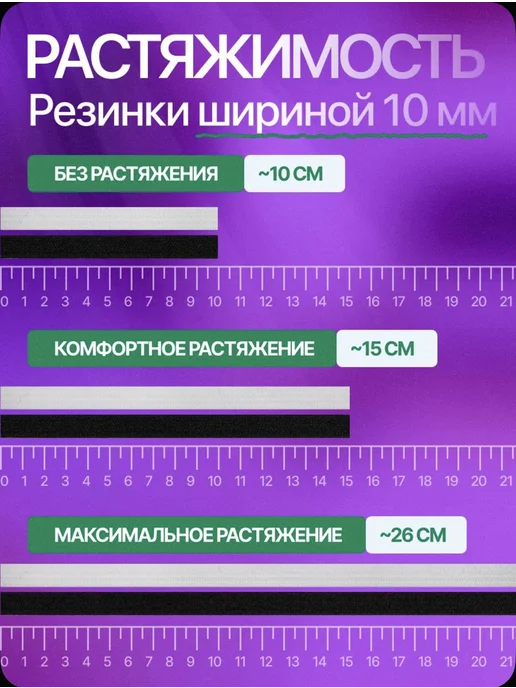Резинка - продёжка бельевая 10 мм 10м, 10 м, фото 4