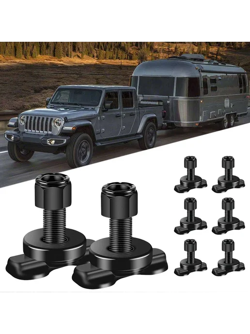 8шт стальные L-Track крепежи для грузовика, ATV, RV, 8 шт, фото 4