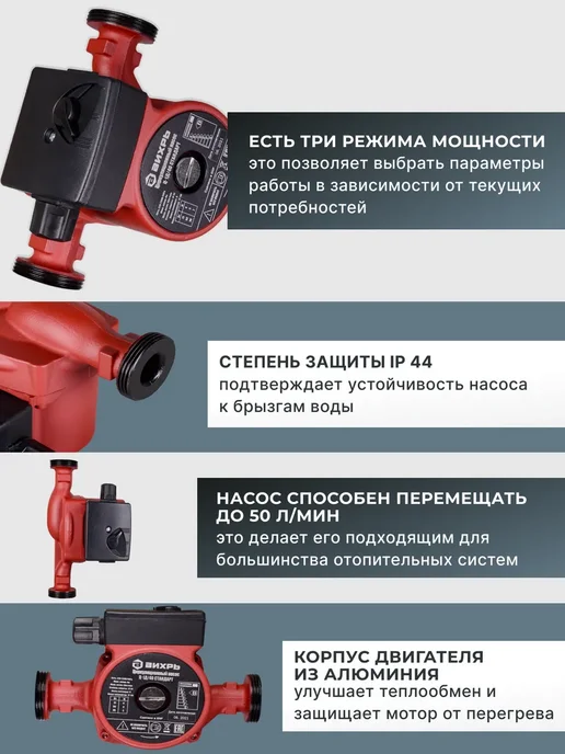 ВИХРЬ Насос циркуляционный для воды, вариант, фото 2