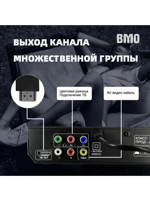 DVD плеер Full HD HDMI USB для телевизора для дома, вариант, фото 7