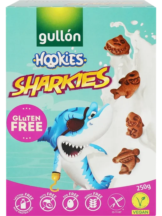 Готовый завтрак безглютеновый GULLON Sharkies, 250г, 250 г