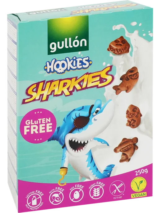 Готовый завтрак безглютеновый GULLON Sharkies, 250г, 250 г, фото 2