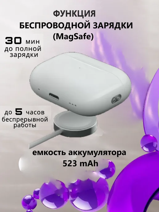 SG Store Наушники беспроводные A.Pods PRO 2 для iPhone и Android, белый, фото 5