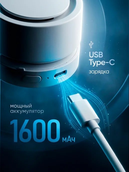 iHub Вентилятор на шею складной, портативный, USB, белый, фото 2
