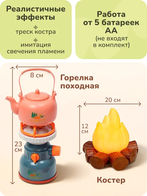 playokay Детский игровой набор для пикника - игрушки на улицу, зеленый, фото 2