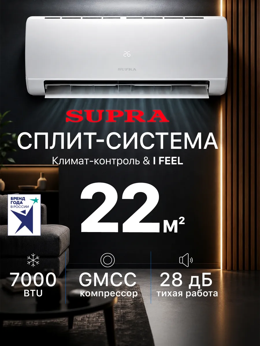Сплит система кондиционер, 22 кв.м, комплект