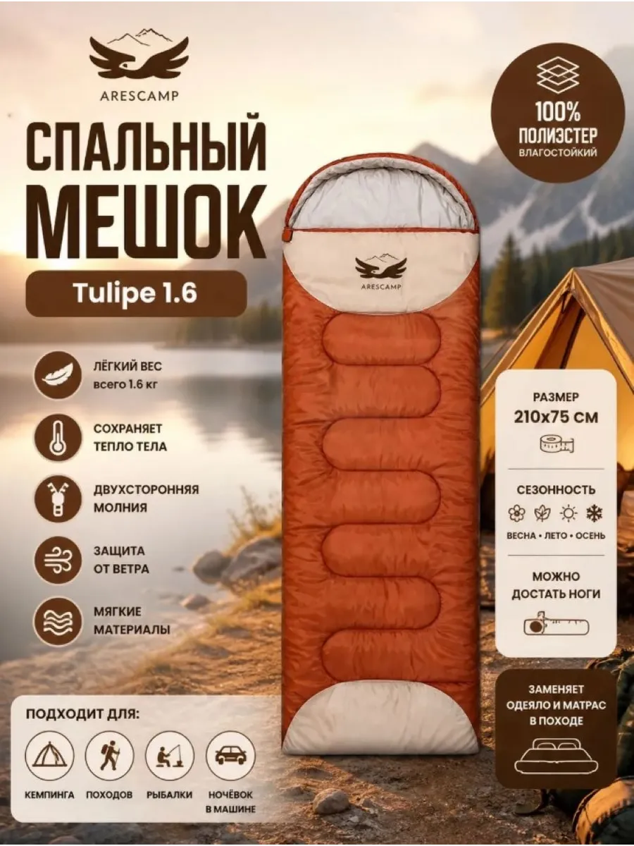 Спальный мешок ARESCAMP Tulipe 1.6